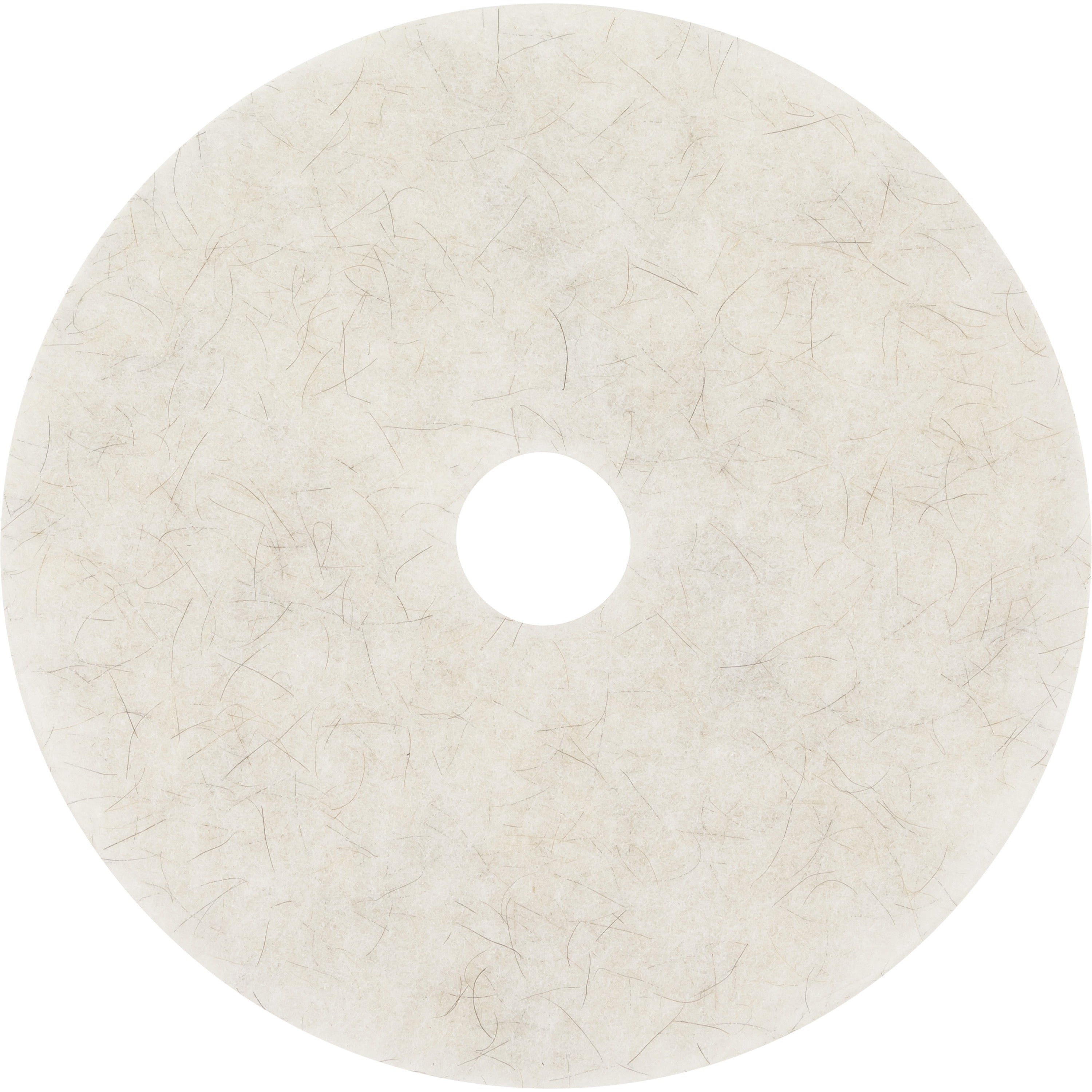 Niagara 3300N Floor Pads - 5/Carton - Round x 27" Diameter x 1" Thickness - Burnishing, Polishing, Buffing - 1500 rpm to 3000 rpm Speed Supported - Scuff Mark Remover, Clog Resistant - Polyester Fiber, Resin - White - 