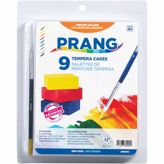 Prang Tempera Cakes Paint Kit - 9 / Set - Multicolor