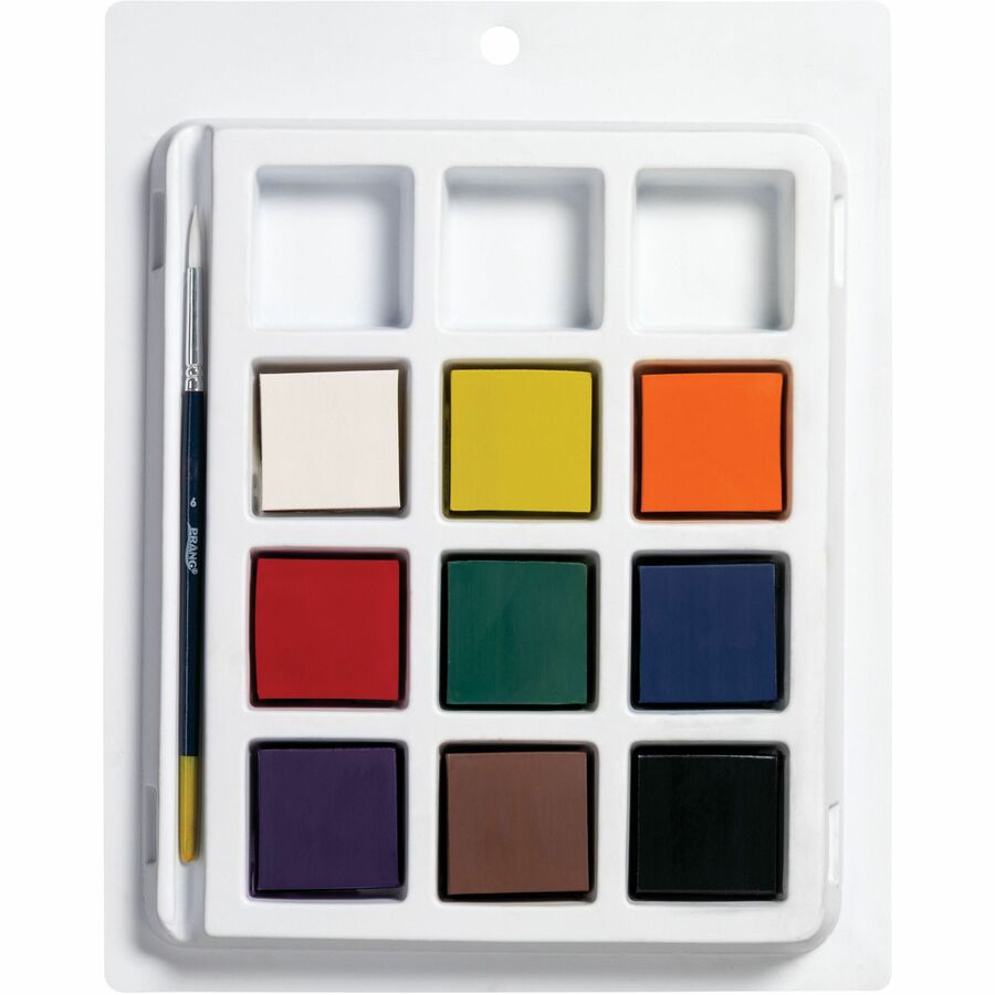Prang Tempera Cakes Paint Kit - 9 / Set - Multicolor