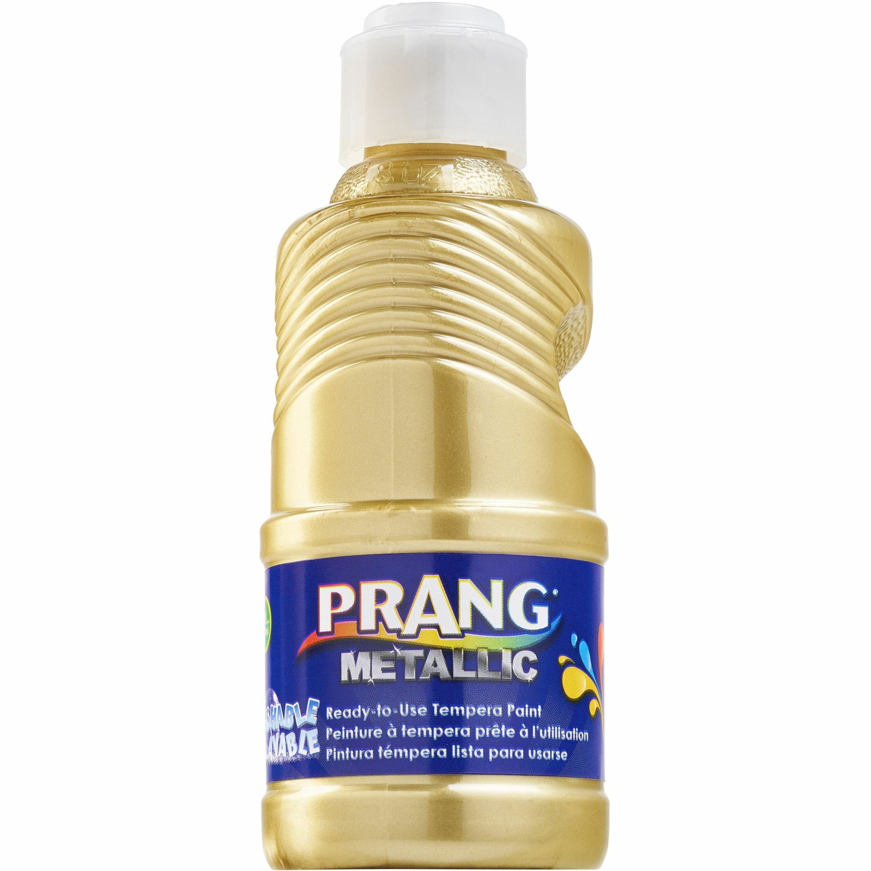 prang-ready-to-use-washable-metallic-paint-8-fl-oz-1-each-metallic-gold_dixx11762 - 1