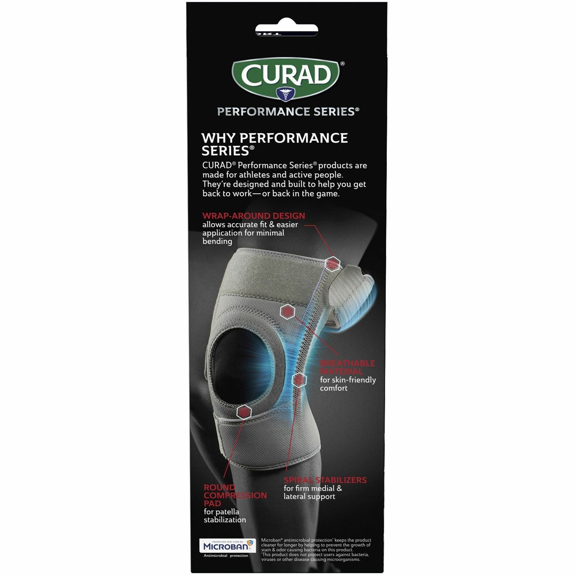 Curad Performance Series Knee Supports - Gray - Neoprene - 4