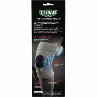 Curad Performance Series Knee Supports - Gray - Neoprene