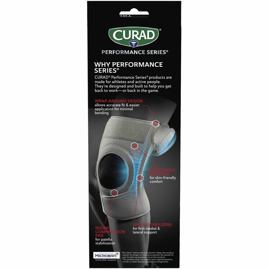 Curad Performance Series Knee Supports - Gray - Neoprene