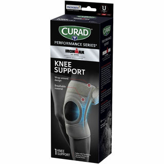 Curad Performance Series Knee Supports - Gray - Neoprene