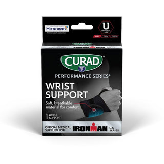 Curad Universal Wraparound Wrist Supports - Black - Neoprene