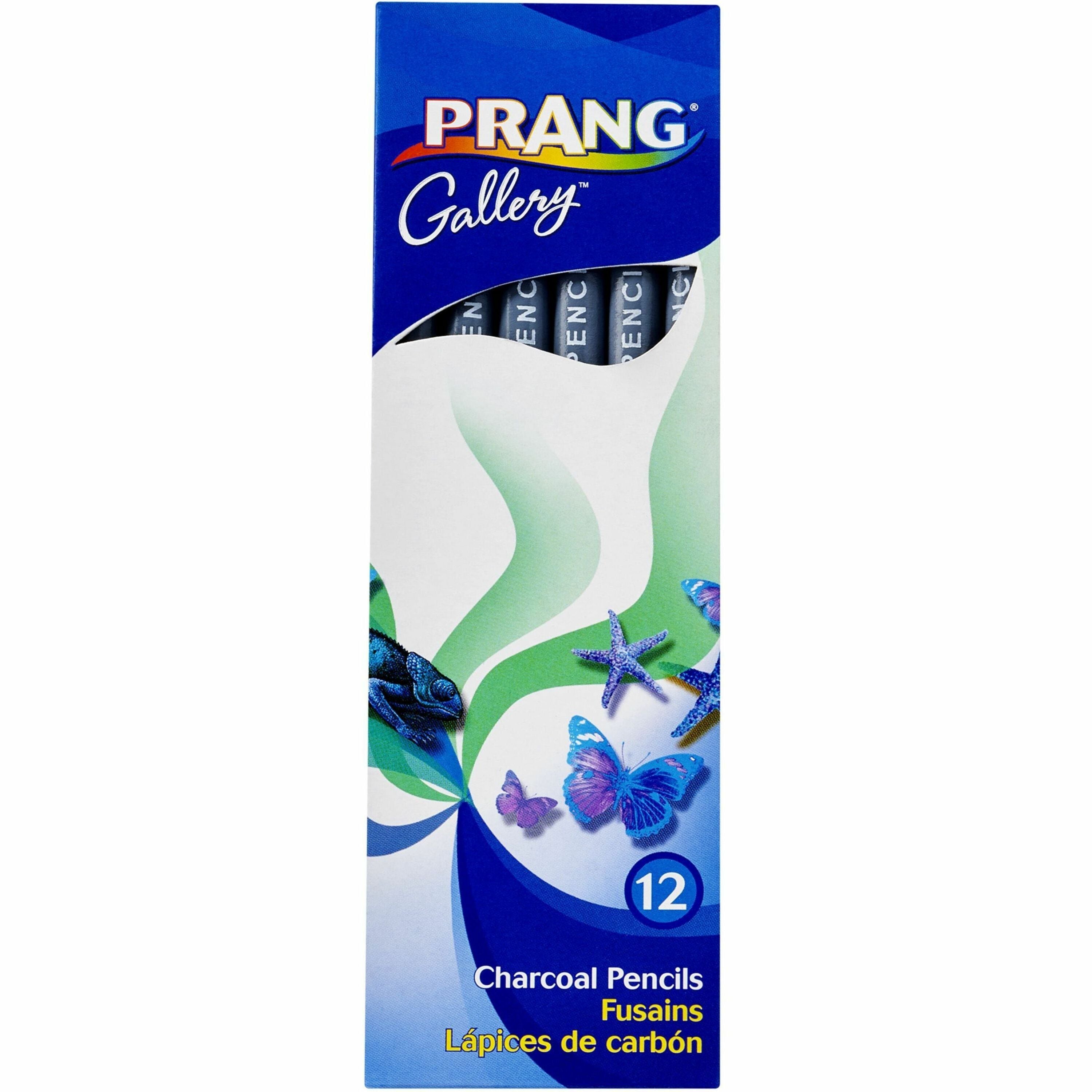 prang-charcoal-pencils-black-lead-12-pack_dixx60100 - 1