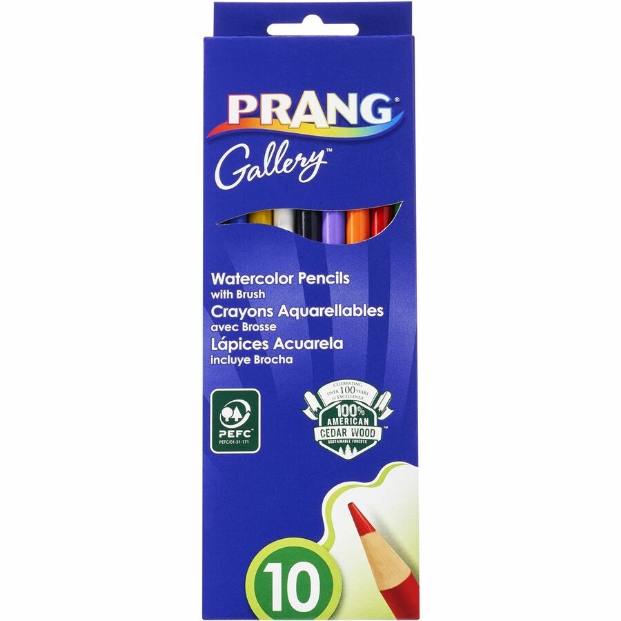 prang-sharpened-watercolor-pencils-red-orange-yellow-green-blue-violet-light-blue-black-brown-white-lead-10-pack_dixx23650 - 7