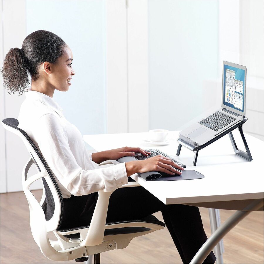 I-Spire Series Laptop Quick Lift, 12.63" x 11.25" x 1.63" to 12.63", Black, Supports 9.92 lbs