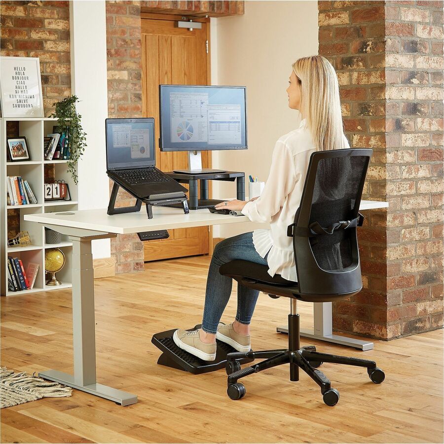 I-Spire Series Laptop Quick Lift, 12.63" x 11.25" x 1.63" to 12.63", Black, Supports 9.92 lbs