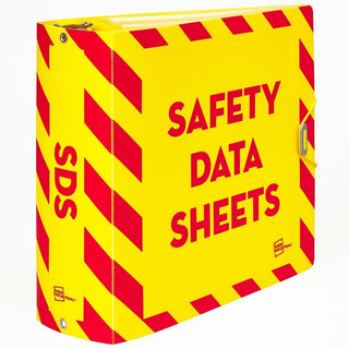 UltraDuty Safety Data Sheet Binder Bundle, 3 Rings, 3" Capacity, 11 x 8.5, Yellow/Red