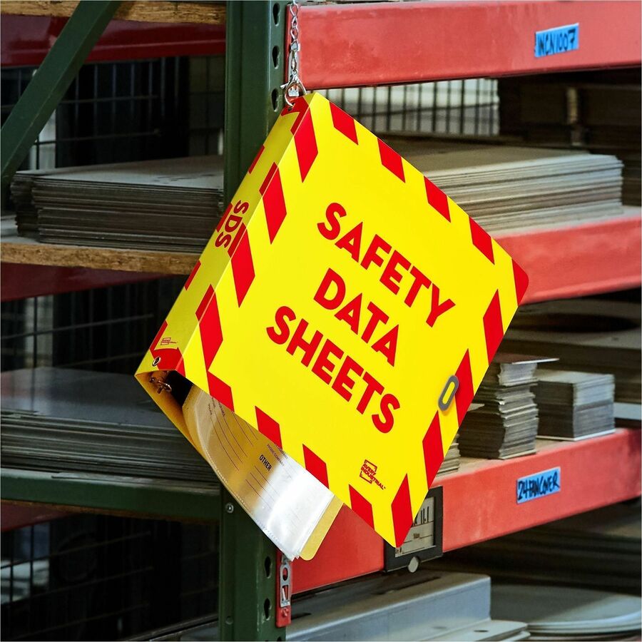 UltraDuty Safety Data Sheet Binder Bundle, 3 Rings, 3" Capacity, 11 x 8.5, Yellow/Red