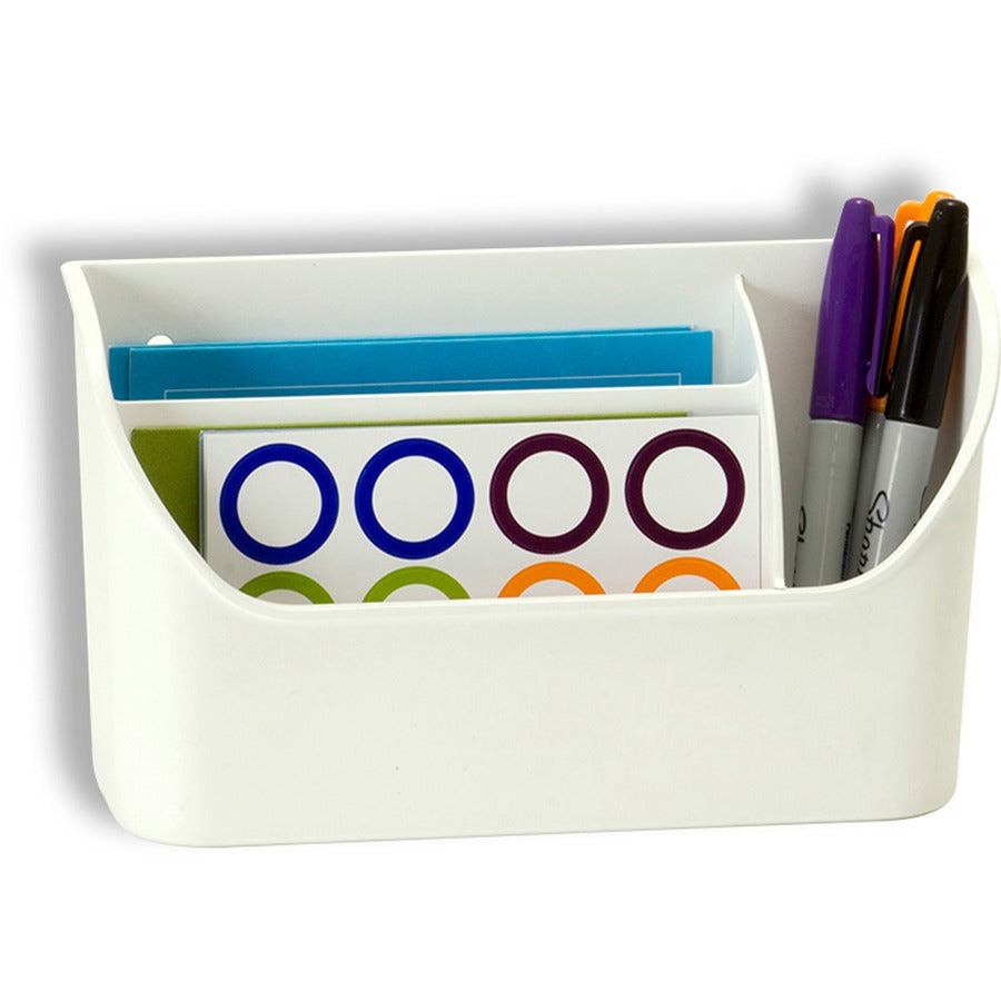 Officemate MagnetPlus Magnetic Organizer, White (92550) - 4.8" Height x 8" Width x 2.5" Depth, Magnetic, White, 1 Each