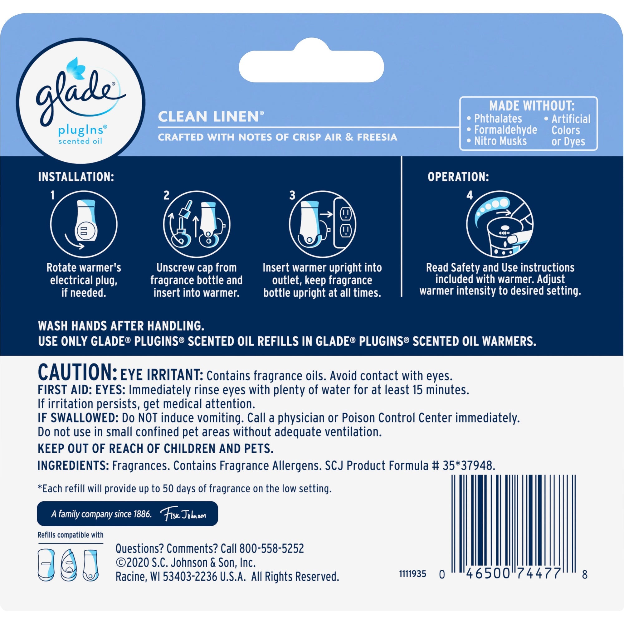 glade-plug-in-warmers-linen-air-refill-2-fl-oz-01-quart-linen-50-day-3-pack-long-lasting_sjn322826 - 3