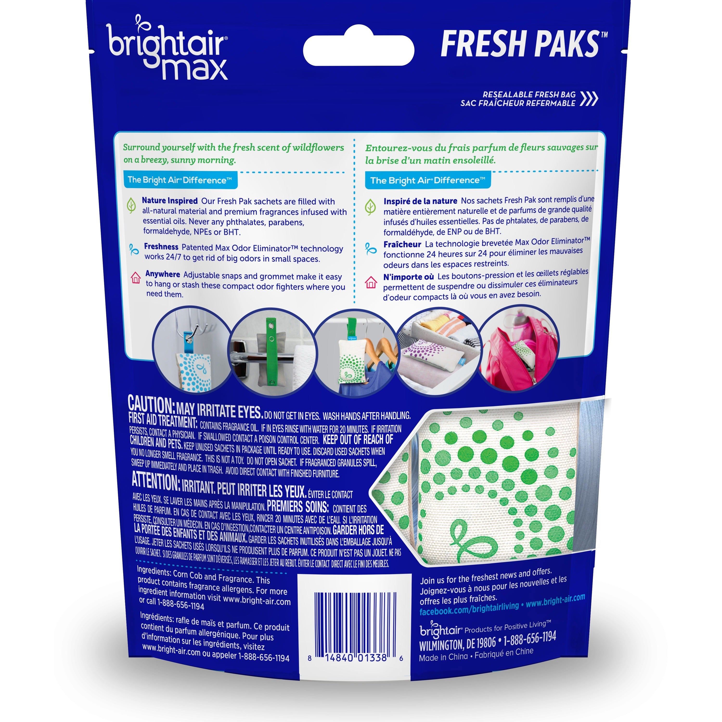 bright-air-fresh-pak-sachets-meadow-breeze-2-pack-odor-neutralizer-phthalate-free-paraben-free-formaldehyde-free-npe-free-bht-free_bri900610 - 2