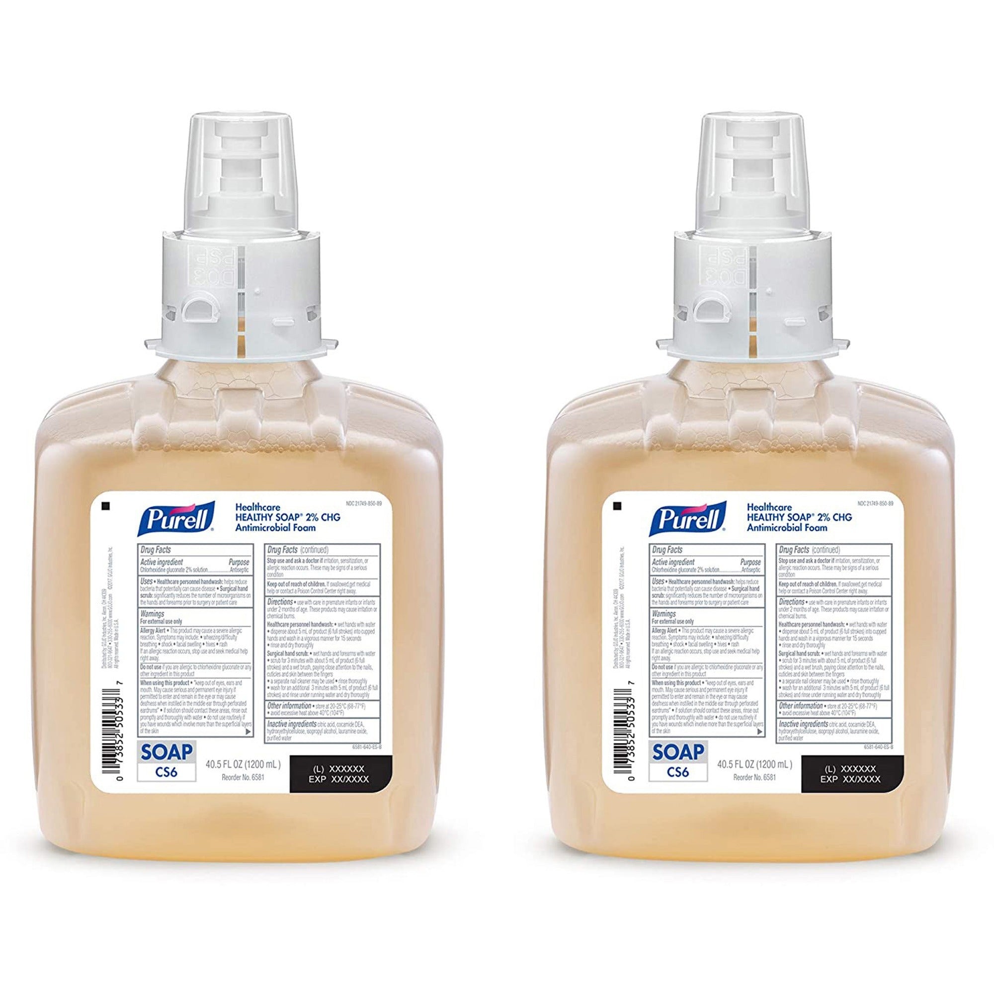 purell-cs6-healthcare-healthy-soap-2%-chg-antimicrobial-foam-423-fl-oz-1250-ml-kill-germs-bacteria-remover-hand-hospital-healthcare-skin-moisturizing-non-irritating-dye-free-fragrance-free-hygienic-rich-lather-2-carton_goj658102 - 1