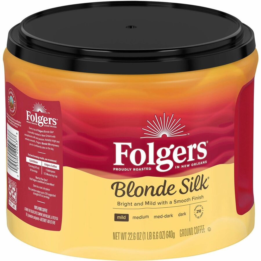 Folgers Ground Blond Silk Coffee - Light/Mild - 22.6 oz - 1 Each