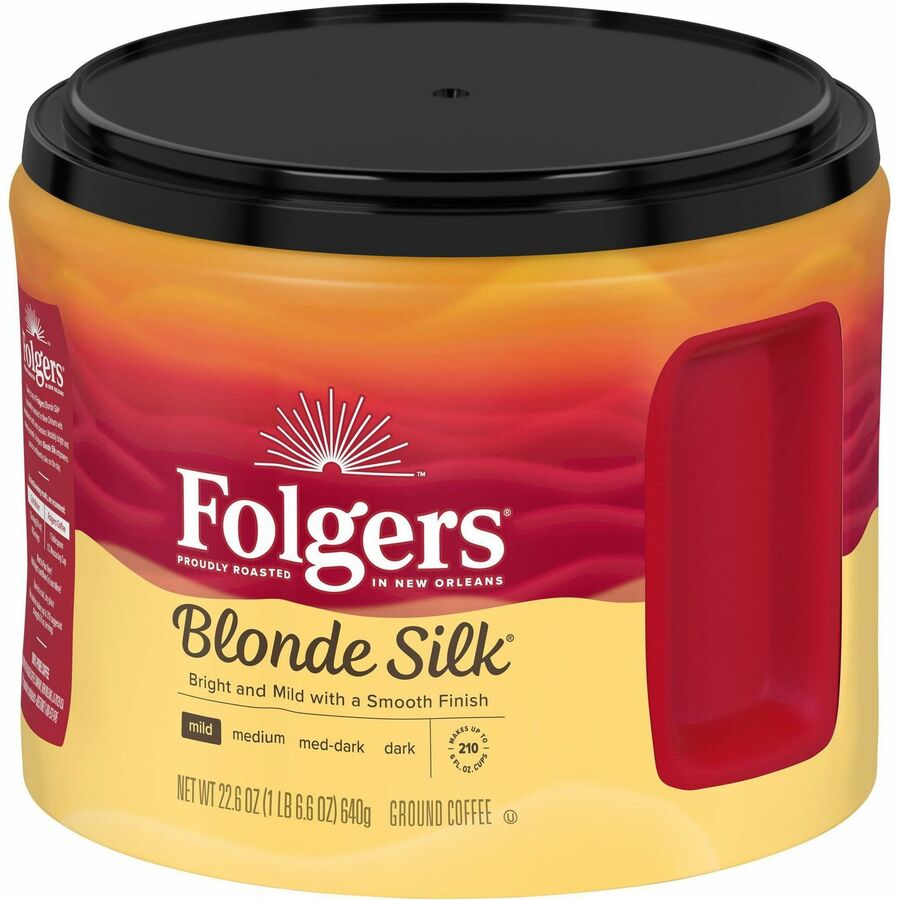 Folgers Ground Blond Silk Coffee - Light/Mild - 22.6 oz - 1 Each