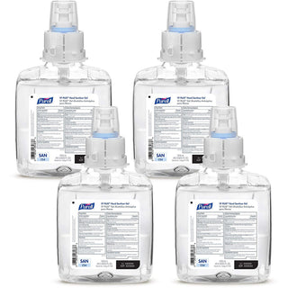 PURELL VF PLUS Hand Sanitizer Gel Refill - Clean Scent - 40.6 fl oz (1200 mL) - Kill Germs, Bacteria Remover - Hand, Restaurant, Cruise Ship - Quick Drying, Fragrance-free, Dye-free, Hygienic - 4 / Carton