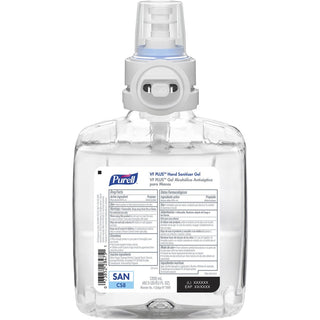 PURELL VF PLUS Hand Sanitizer Gel Refill - 40.6 fl oz (1200 mL) - Kill Germs, Bacteria Remover - Hand, Restaurant, Cruise Ship - Quick Drying, Fragrance-free, Dye-free, Hygienic - 2 / Carton