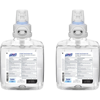 PURELL VF PLUS Hand Sanitizer Gel Refill - 40.6 fl oz (1200 mL) - Kill Germs, Bacteria Remover - Hand, Restaurant, Cruise Ship - Quick Drying, Fragrance-free, Dye-free, Hygienic - 2 / Carton