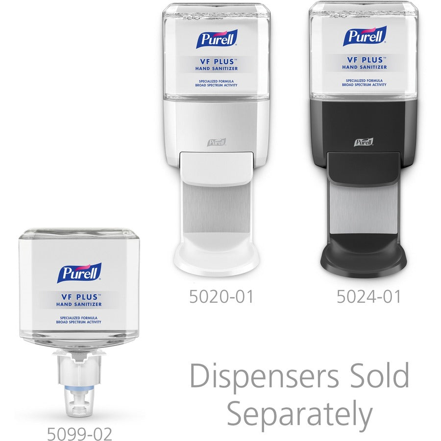 PURELL VF PLUS Hand Sanitizer Gel Refill - 40.6 fl oz (1200 mL) - Pump Dispenser - Kill Germs, Bacteria Remover - Restaurant, Cruise Ship, Hand - Quick Drying, Fragrance-free, Hygienic, Dye-free - 2 / Carton