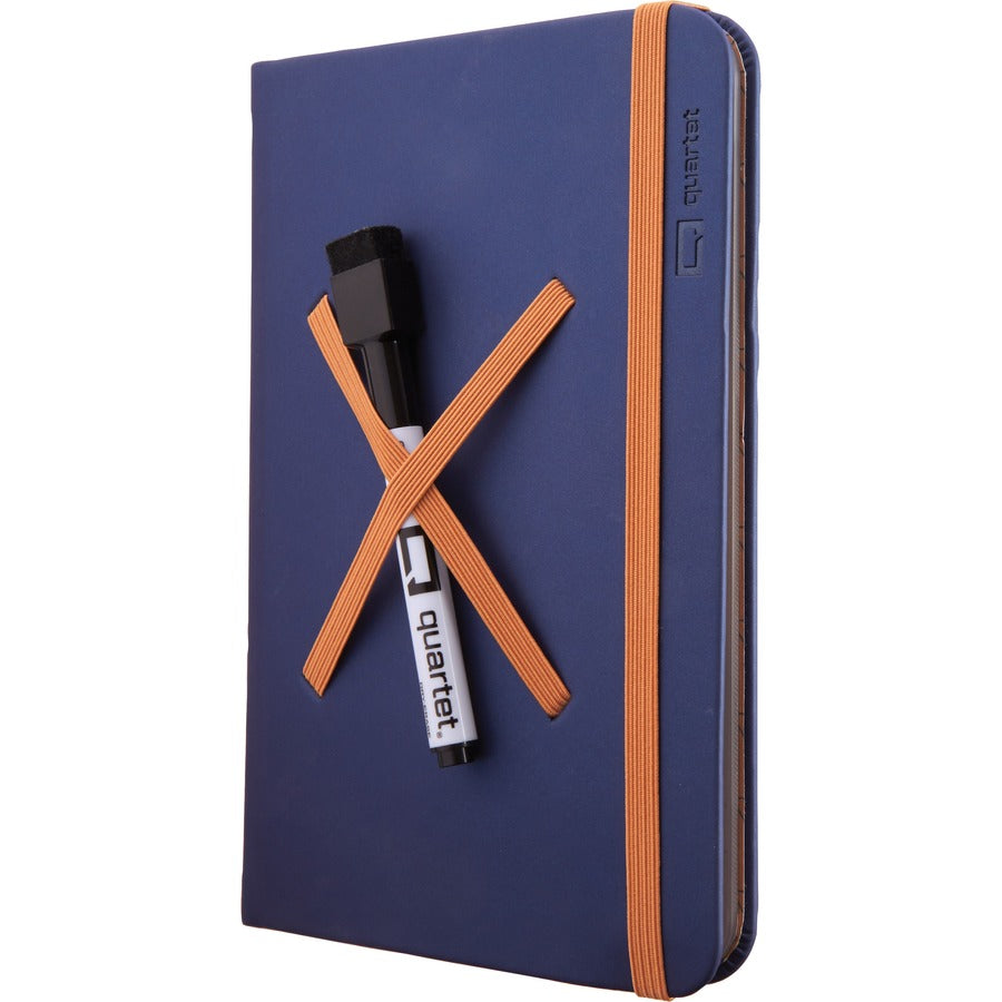 Quartet Portable Glass Dry-Erase Pad - 5" (0.4 ft) Width x 8" (0.7 ft) Height - White Tempered Glass Surface - Blue Polyethylene Frame - Desktop - Magnetic - 1 Each