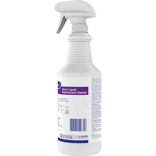 Diversey Envy Liquid Disinfectant Cleaner - Ready-To-Use - 32 fl oz (1 quart) - Lavender, Ammonia Scent - 1 Each - Color-free, Disinfectant, Virucidal, Bactericide, Fungicide, Mildewstatic, Rinse-free, Non-abrasive, Deodorize - Clear