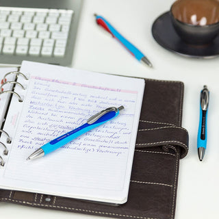 Slider Rave XB Ballpoint Pen, Retractable, Extra-Bold 1.4 mm, Black Ink, Black/Light Blue Barrel