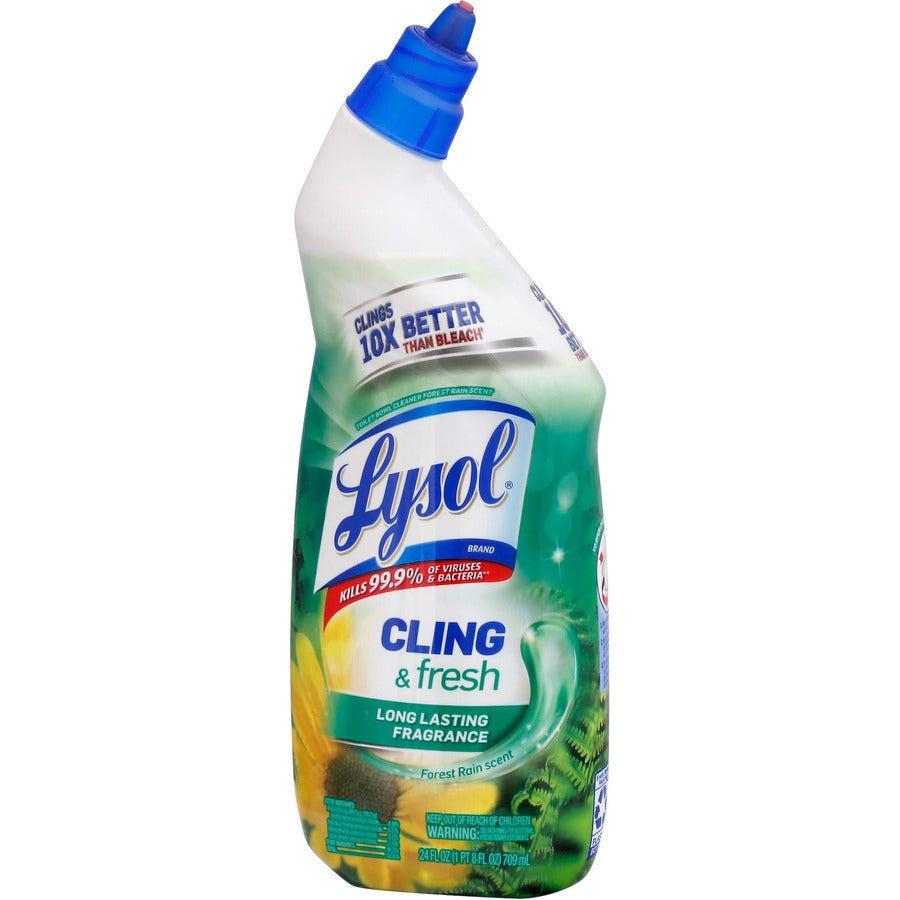 Lysol Toilet Bowl Cleaner - 24 oz (1.50 lb) - Forest Rain ScentSqueeze Bottle - 1 Each - Disinfectant - Blue