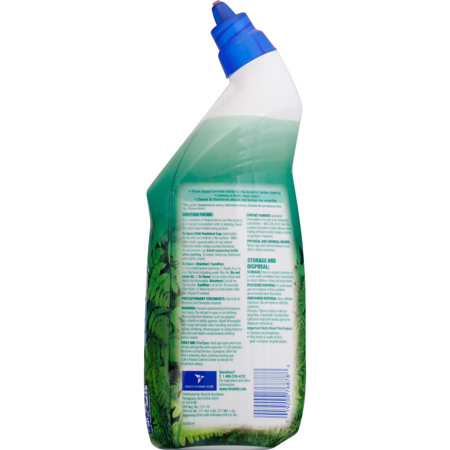 Lysol Toilet Bowl Cleaner - 24 oz (1.50 lb) - Forest Rain ScentSqueeze Bottle - 1 Each - Disinfectant - Blue