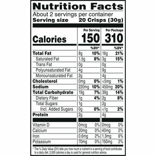 Cheez-it Snap'd Crackers, Cheddar Sour Cream and Onion, 2.2 oz Pouch, 6/Pack