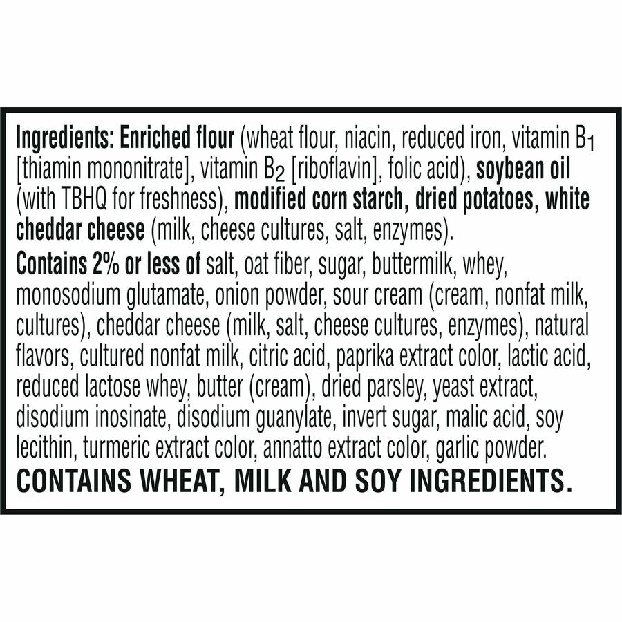 Cheez-it Snap'd Crackers, Cheddar Sour Cream and Onion, 2.2 oz Pouch, 6/Pack