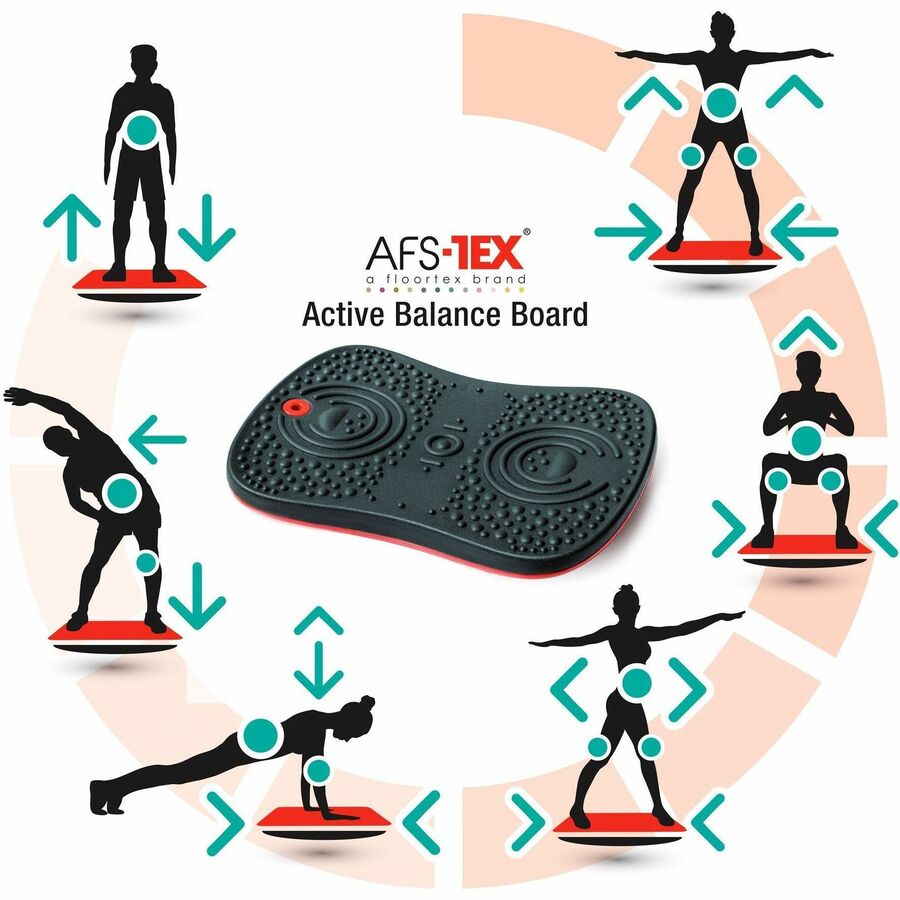 AFS-TEX Active Balance Board, 14w x 20d x 2.5h, Black