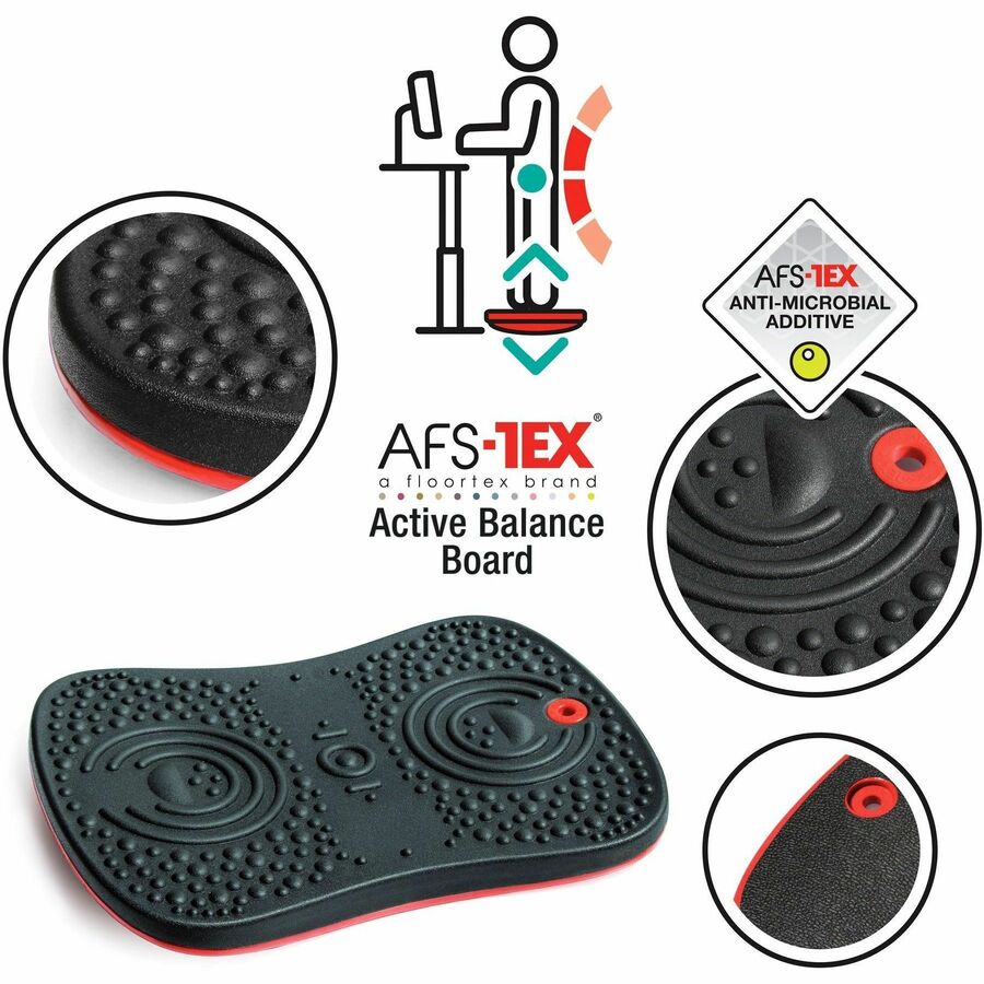AFS-TEX Active Balance Board, 14w x 20d x 2.5h, Black