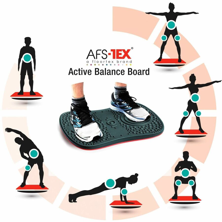 AFS-TEX Active Balance Board, 14w x 20d x 2.5h, Black