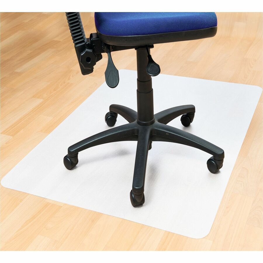 Cleartex Polypropylene Rectangular Anti-Slip Foldable Chair Mat for Hard Floors - 46" x 57" - Translucent Rectangular Polypropylene Anti-Slip Chair Mat For Hard Floors - 57" L x 46" W x 0.07" D - 2