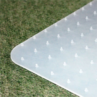 Ecotex Polypropylene Rectangular Foldable Chair Mat for Carpets, 35 x 46, Translucent