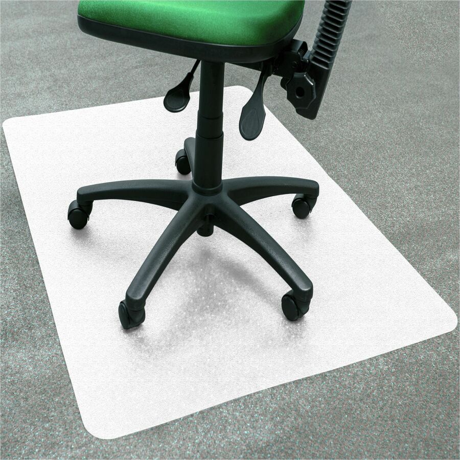 Cleartex Polypropylene Rectangular Foldable Chair Mat for Carpets - 45" x 53" - Translucent Rectangular Polypropylene Chair Mat For Carpets - 53" L x 45" W x 0.1" D