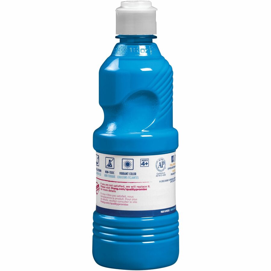 Ready-to-Use Tempera Paint, Turquoise Blue, 16 oz Dispenser-Cap Bottle