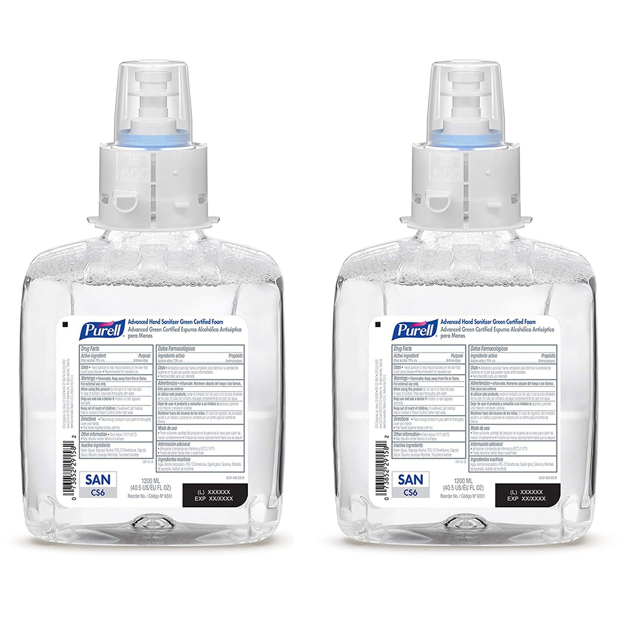 PURELL Hand Sanitizer Foam Refill - Fragrance-free Scent - 40.6 fl oz (1200 mL) - Pump Bottle Dispenser - Kill Germs - Hand, Healthcare - Moisturizing - Hygienic, Bio-based, Dye-free - 2 / Carton
