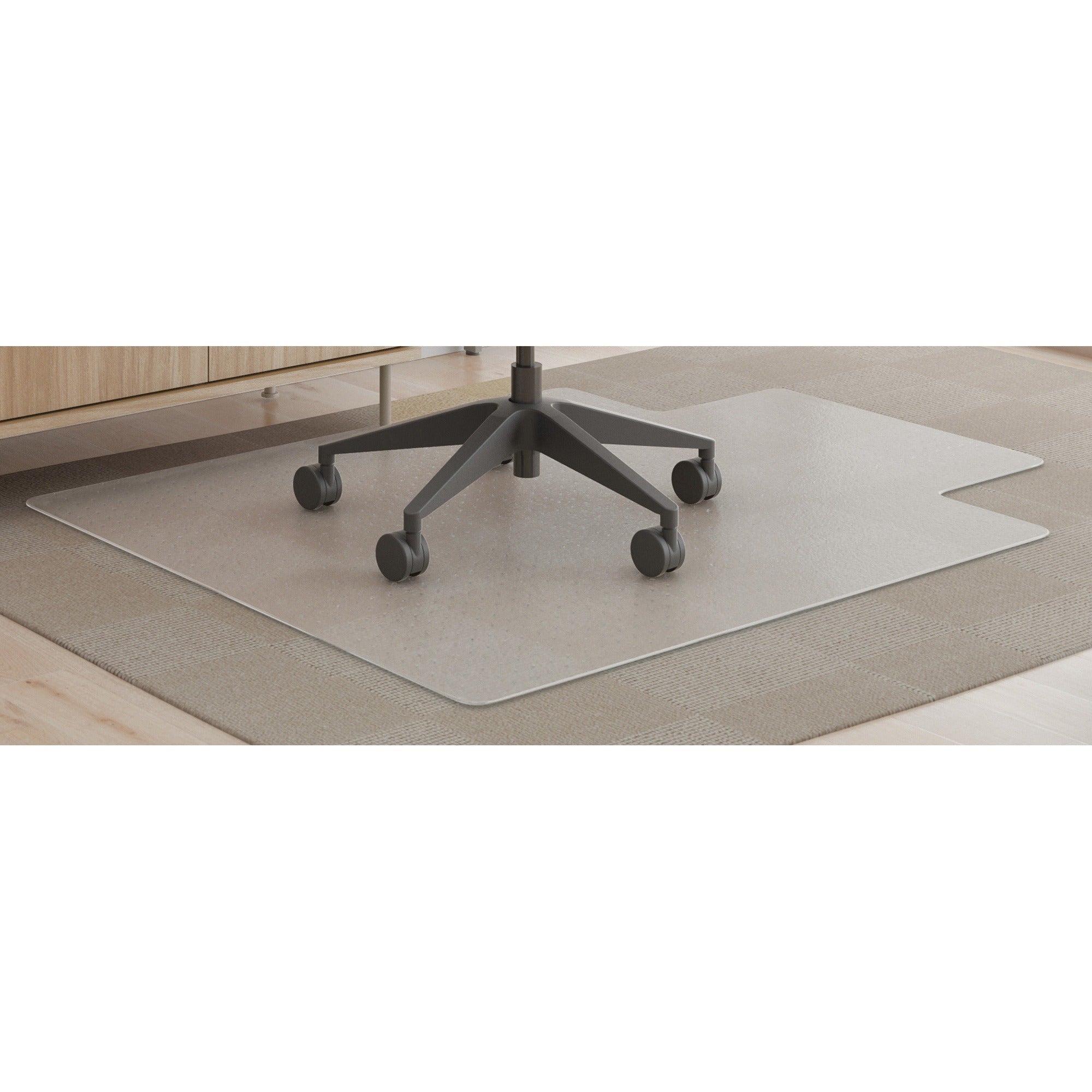 deflecto-supermat+-chairmat-medium-pile-carpet-home-office-commercial-53-length-x-45-width-x-0500-thickness-rectangular-polyvinyl-chloride-pvc-clear-1-carton_defcm14232amcom - 1