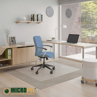 Deflecto SuperMat+ Chairmat - Home Office, Commercial - 60" Length x 46" Width x 0.500" Thickness - Rectangular - Polyvinyl Chloride (PVC) - Clear - 1 / Carton