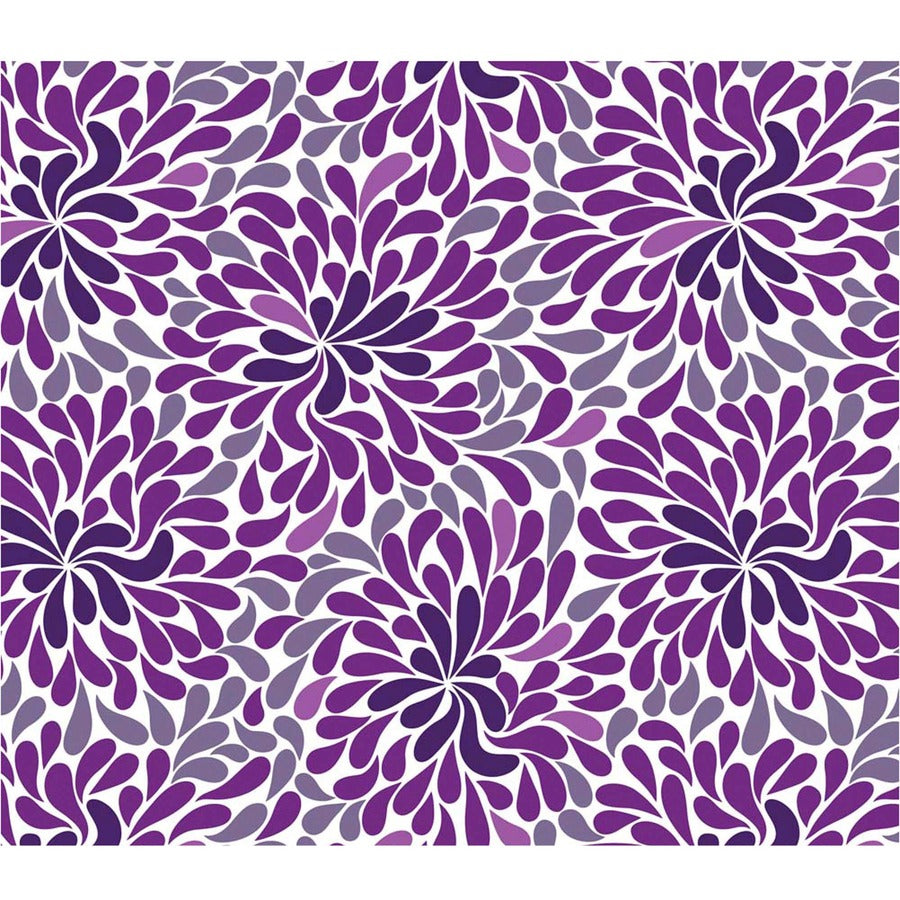 Deflecto FashionMat Purple Rain Chair Mat - Home, Office, Classroom, Hard Floor, Pile Carpet, Dorm Room - 40" Length x 35" Width x 0.050" Thickness - Rectangular - Purple Rain - Vinyl - Multicolor - 1 / Carton