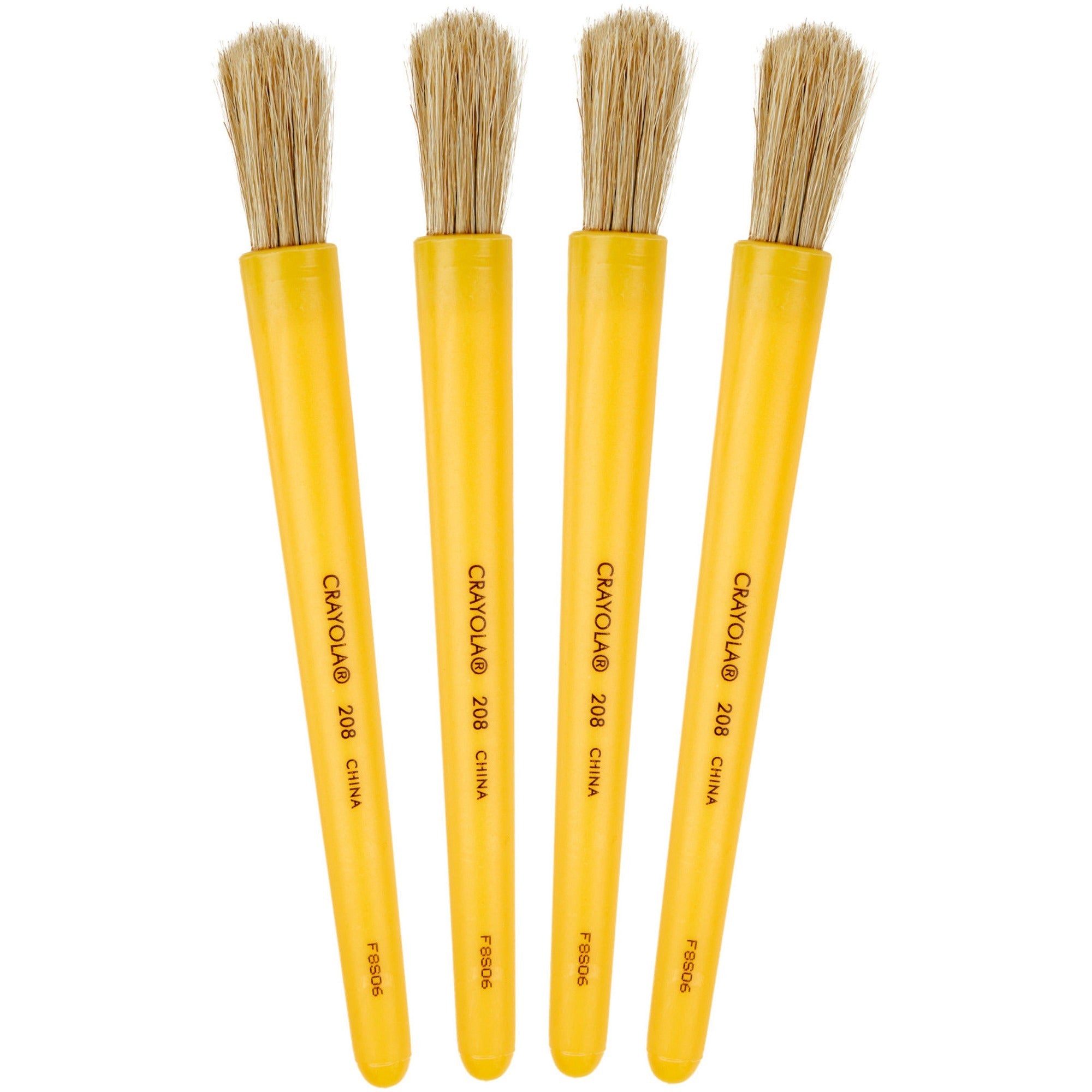 Crayola Jumbo Paint Brush - 72 Brush(es) Plastic Yellow Handle