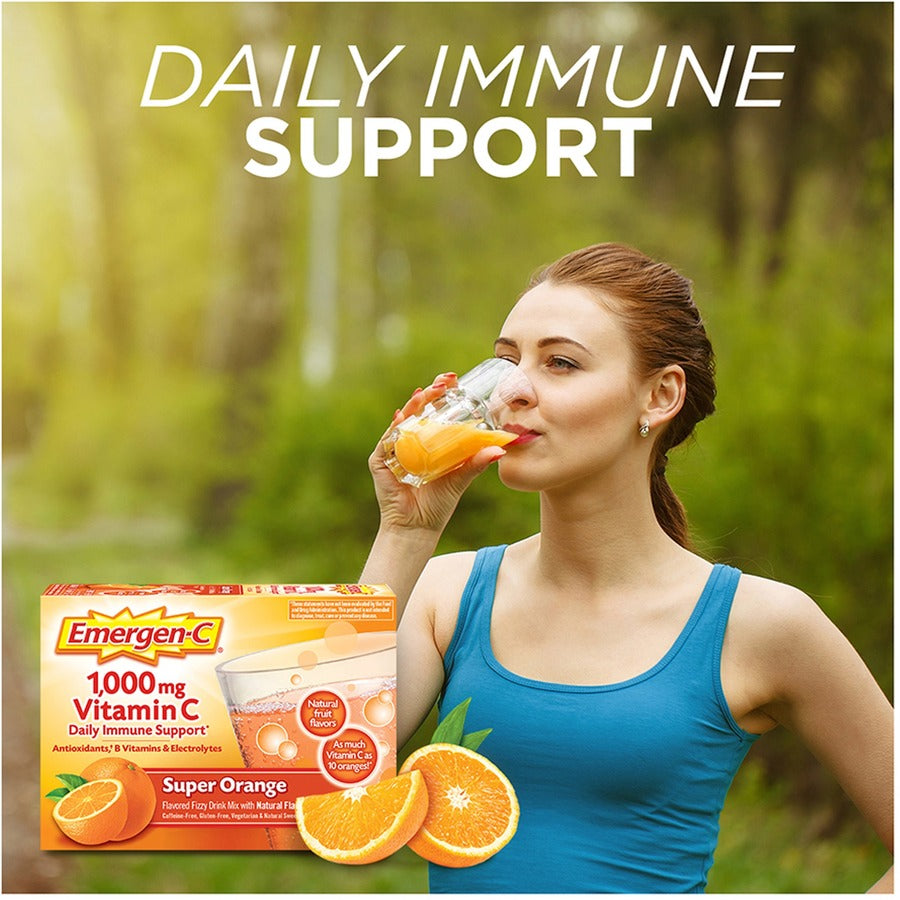 Emergen-C Super Orange Vitamin C Drink Mix - For Immune Support - Super Orange - 1 Each - 30 Per Box