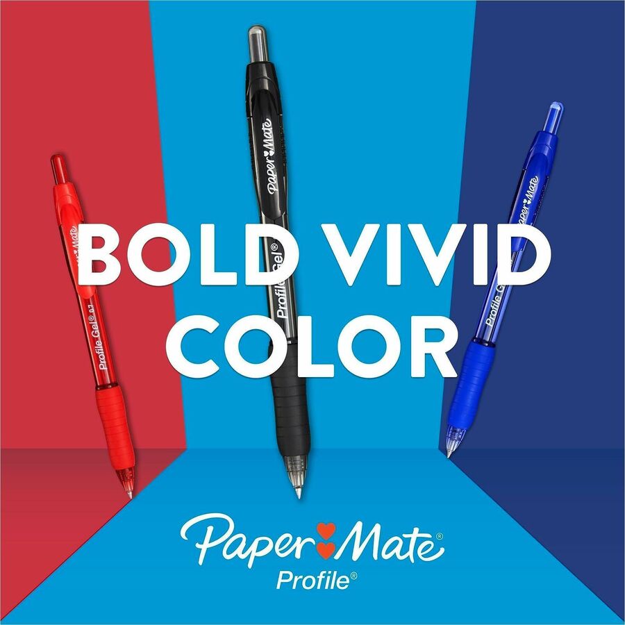 Profile Gel Pen, Retractable, Fine 0.5 mm, Blue Ink, Translucent Blue Barrel, Dozen