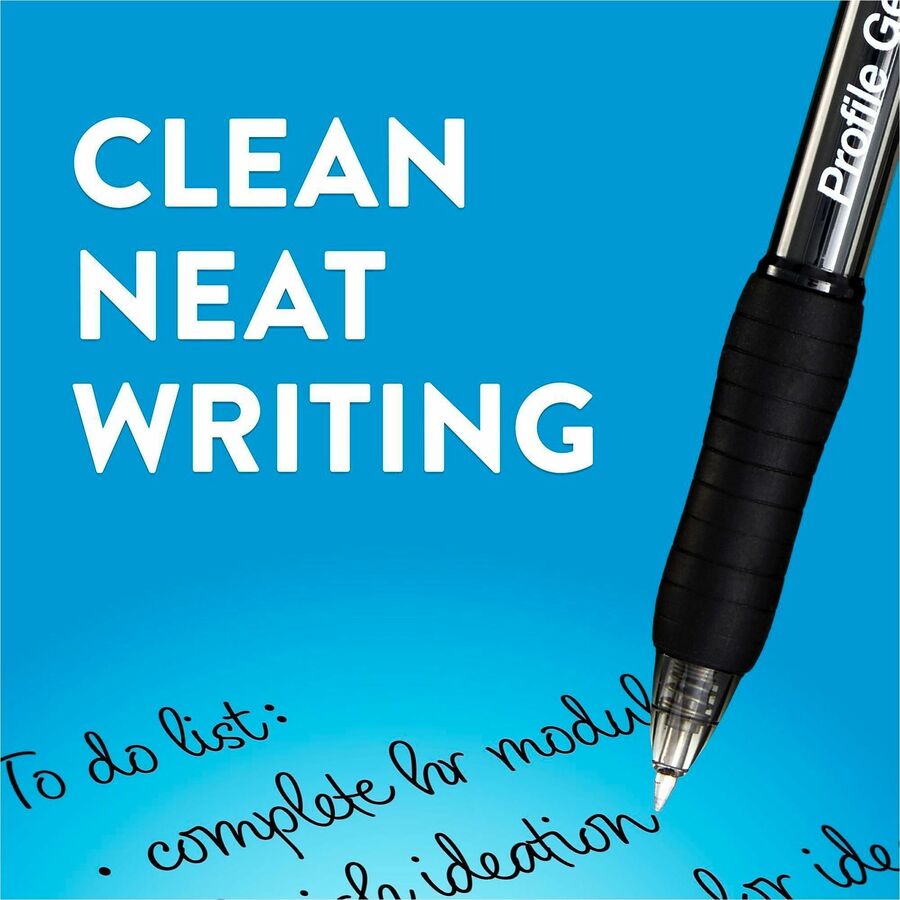 Profile Gel Pen, Retractable, Fine 0.5 mm, Blue Ink, Translucent Blue Barrel, Dozen