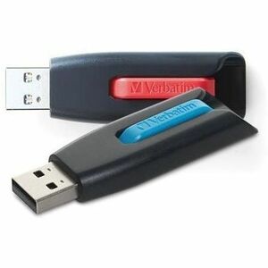 64GB Store 'n' Go V3 USB 3.2 Gen 1 Flash Drive - 2pk - Red, Blue - 64GB - 2pk - Red, Blue