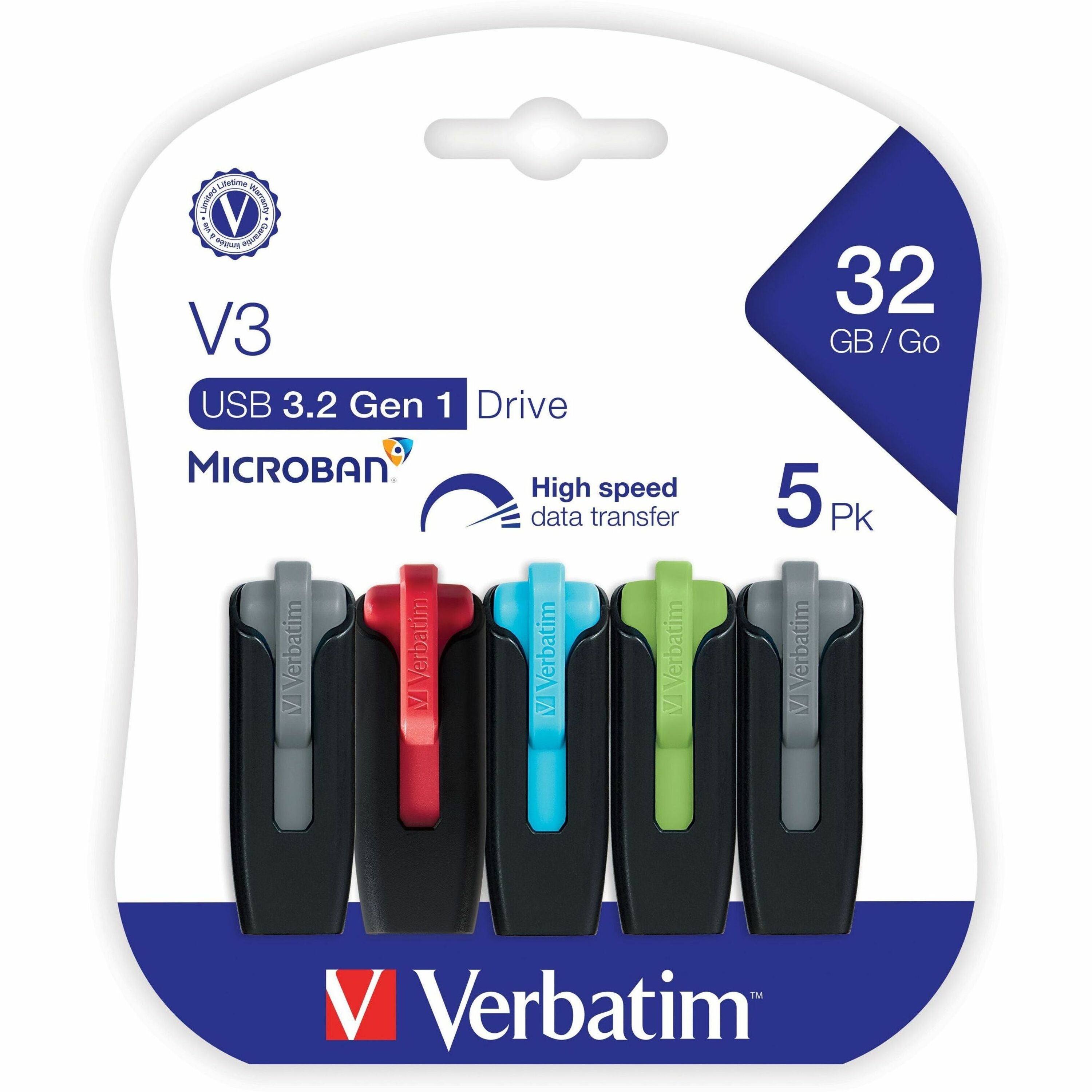 32gb-store-n-go-v3-usb-32-gen-1-flash-drive-5pk-assorted-32gb-5pk-assorted_ver70900 - 1