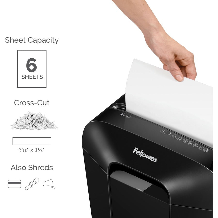 Powershred LX25 Cross-Cut Shredder, 6 Manual Sheet Capacity
